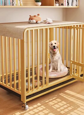狗笼子大型犬金毛中型犬小型犬泰迪比熊带厕所分离特大号狗窝宠物