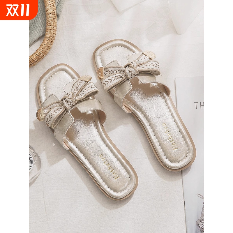 羊皮平底小凉拖女|607人收藏