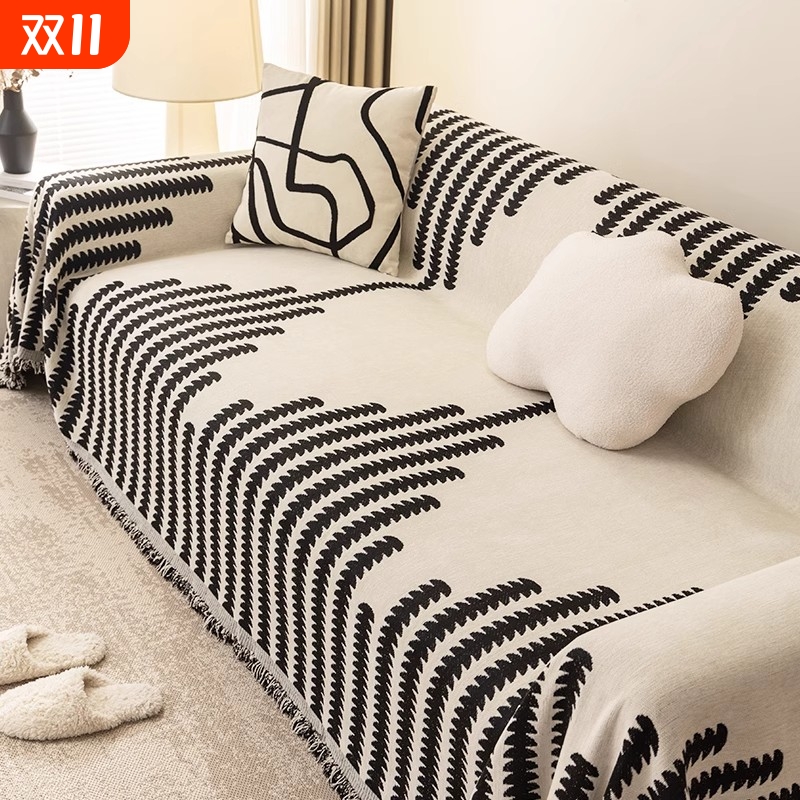 四季通用雪尼尔沙发防猫抓沙发套