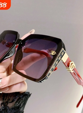 太阳镜女款2025新款防紫外线墨镜开车偏光镜大脸显瘦大牌眼镜圆脸