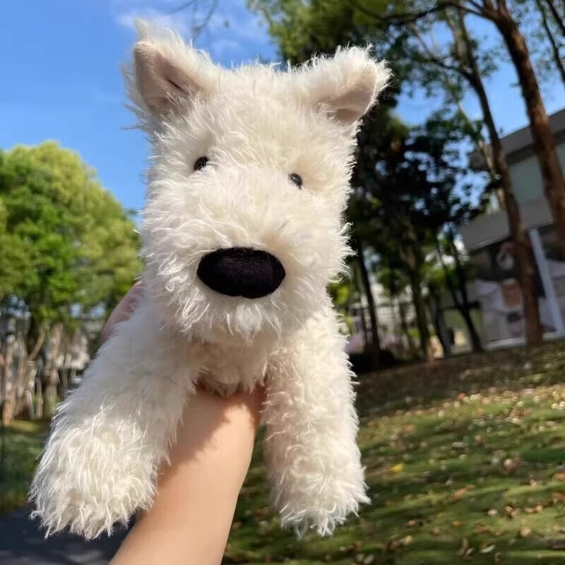 圣诞可爱小狗狗玩偶西高地公仔毛绒玩具女孩睡觉抱专用生日礼物