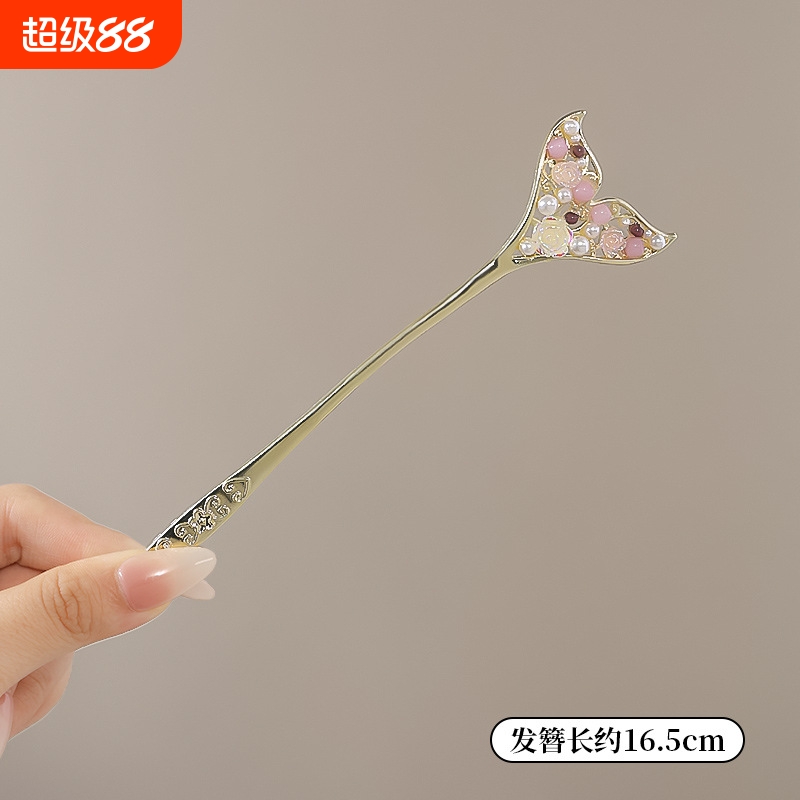 玉兰花发簪古风簪子汉服头饰女旗袍发饰流苏珍珠花朵钗子步摇玉簪