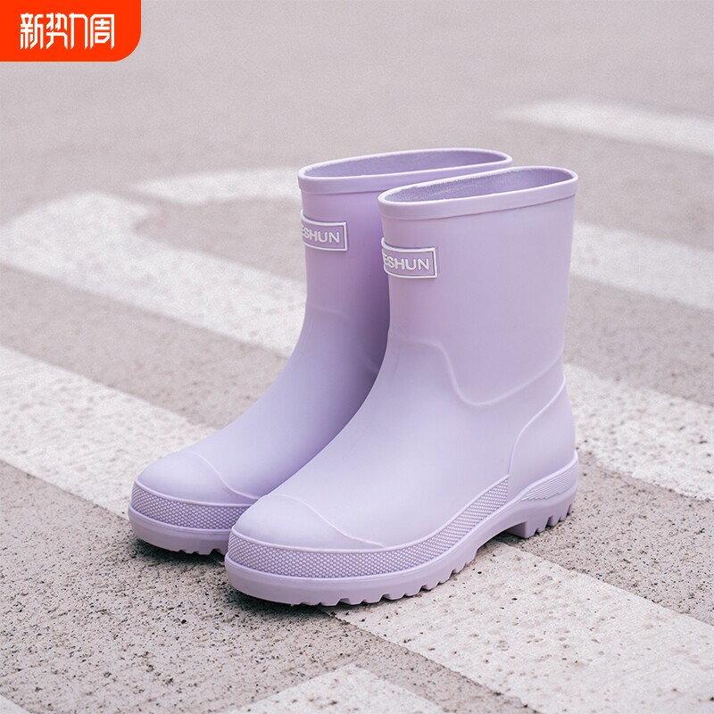 高档百搭雨鞋女款韩版防滑防水短筒雨靴中筒工作防水网红新款雨鞋