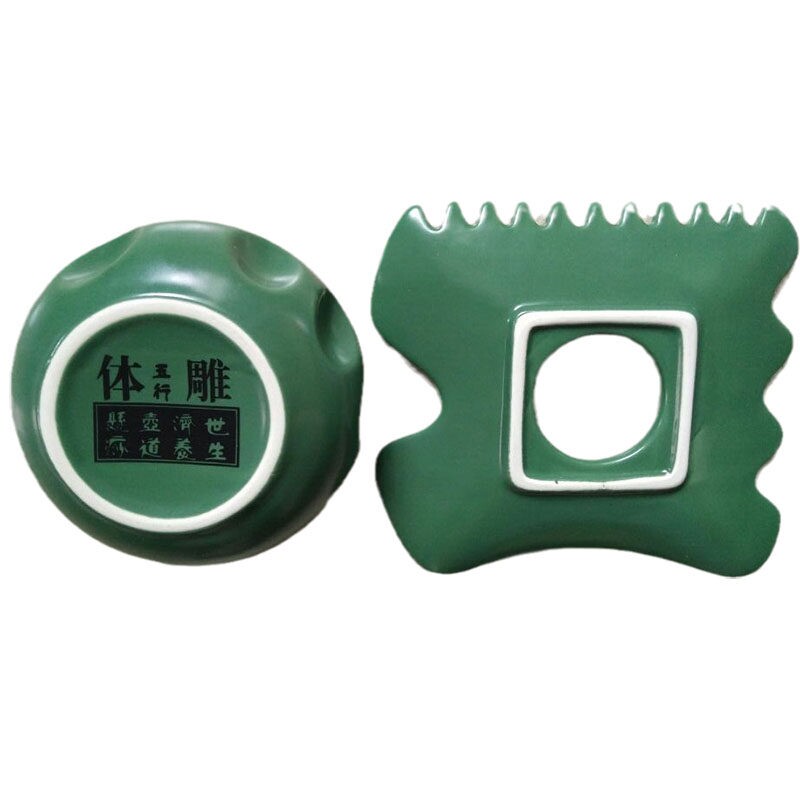 五行磁疗体雕刮痧板按摩罐健美莎道缘经络养生陶瓷体雕板全身通用