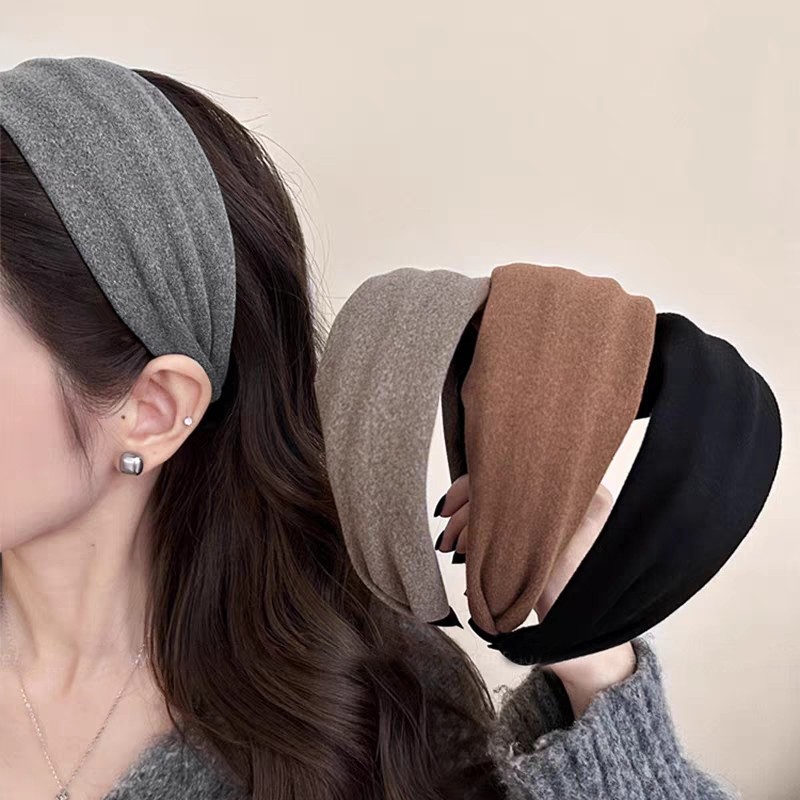 日常外戴宽边发捆发箍女2025新款压发高颅顶灰色发带发卡发旅头箍