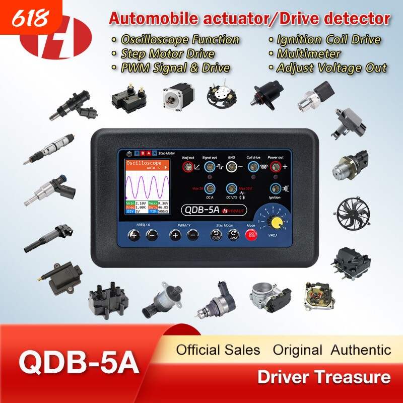 QDB-5A 驱动示波器万用表步进电机点火线圈PWM信号驱动测试仪