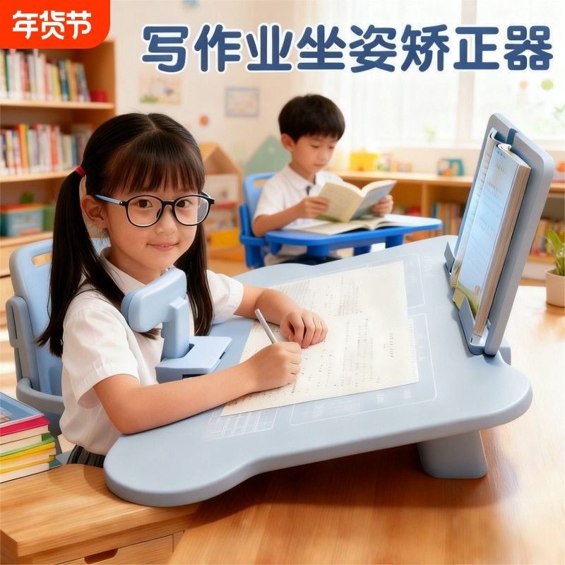 坐姿写字姿势矫正器小学生桌面款儿童正姿纠正防低头视力保护器预防近视神器写作业学习桌支架矫正驼背阅读,文具电教/文化用品/商务用品,视力保护器/姿势矫正器,淘宝优惠券,粉丝福利购,淘宝优惠卷