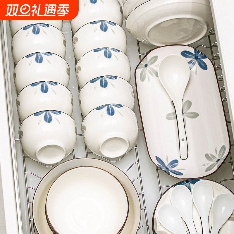 碗家用2025新款高颜值陶瓷餐具套装好看的碗碟套装家用釉下彩碗盘