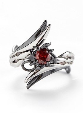 阿蕾奇诺主题印象系列项链戒指套组食指戒暗黑风动漫手游周边指环