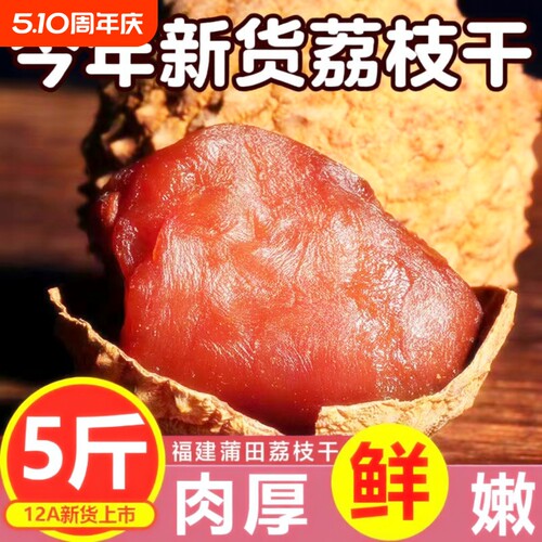 正宗大果荔枝干核小肉厚非无核办公室休闲零食福建特产滋补干货