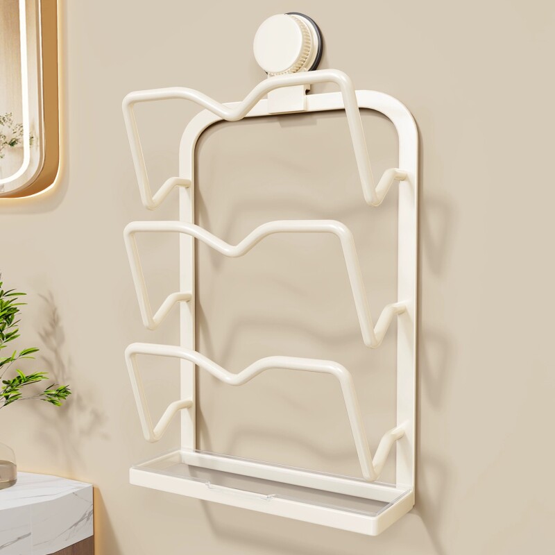 吸盘卷发棒收纳架卫生间洗漱台壁挂式免打孔直发梳电热夹板置物架