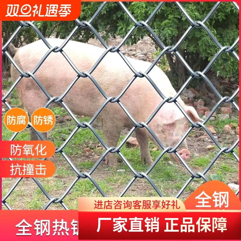 勾花网防护网热镀锌铁丝网围栏网养鸡狗牛羊养殖网钢丝网户外防锈