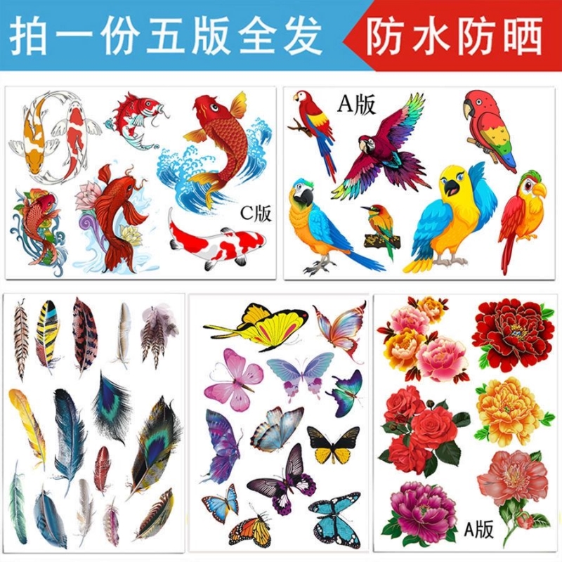 汽车羽毛车贴小贴画车身划痕遮挡遮盖贴纸电动车防水刮痕贴花装饰