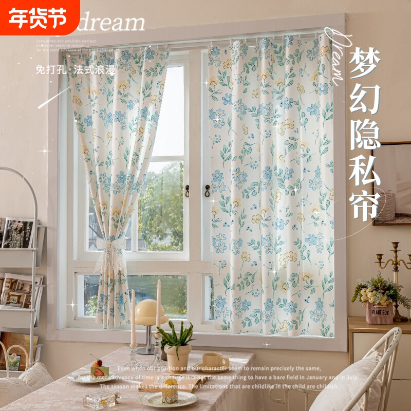 窗帘梦幻隐私帘出租屋学生宿舍隔断神器家用客厅阳台遮挡帘2026新