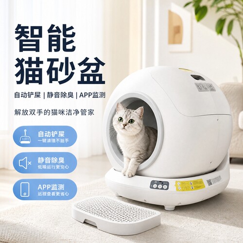 智能清理猫砂盆全自动猫厕所全封闭臭超大号电动可WIFI封闭式猫咪