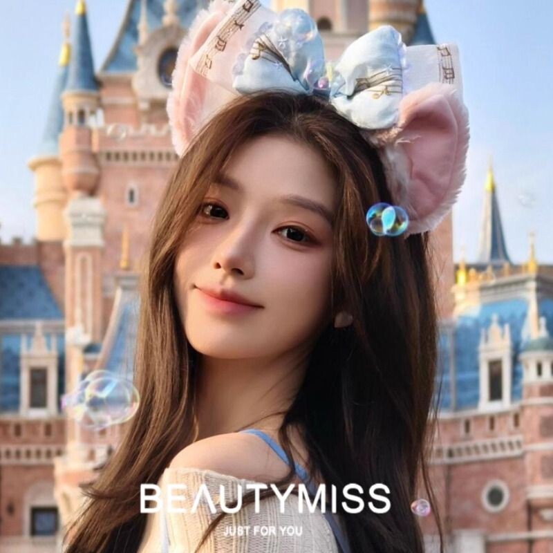 迪士尼发箍达菲可爱生日帽秋冬女款洗脸头箍毛绒发卡贝儿蝴蝶结