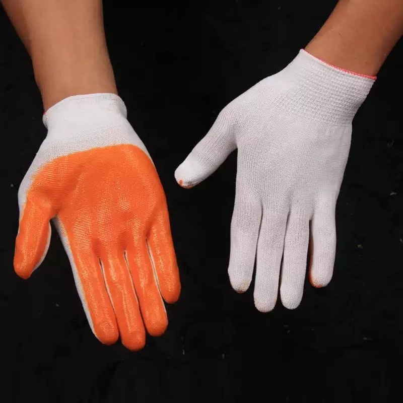 劳保手套挂浸胶涂指涂胶劳动防护手套工业地耐磨加厚涂掌老动平挂
