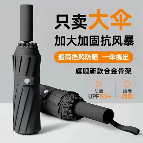 【超10万人加购】黑胶防晒晴雨伞
