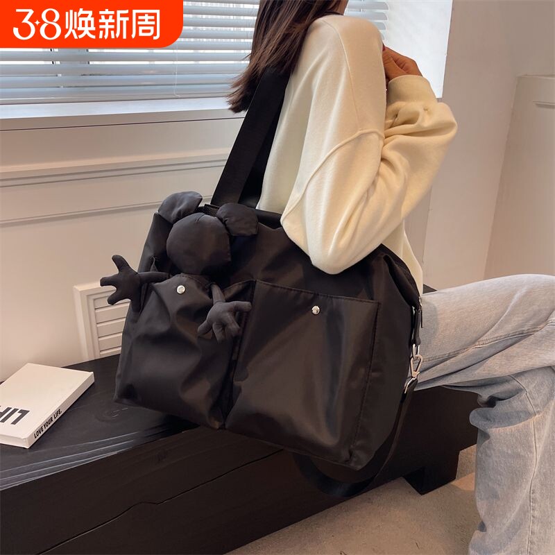 旅行包女便携旅游外出手提单肩行李包大容量出差收纳包运动健身包