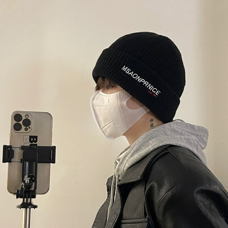 保暖字母针织帽子男|243人收藏