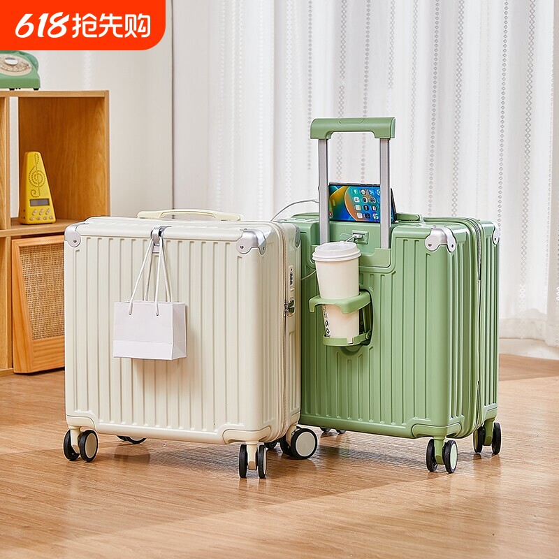 18寸小型行李箱多功能登机箱男女学生拉杆箱20寸轻便旅行箱密码箱