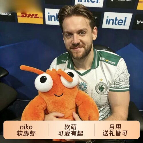 猎鹰niko大虾软脚虾抱枕毛绒cs2玩偶major周边可爱大眼小龙虾公仔