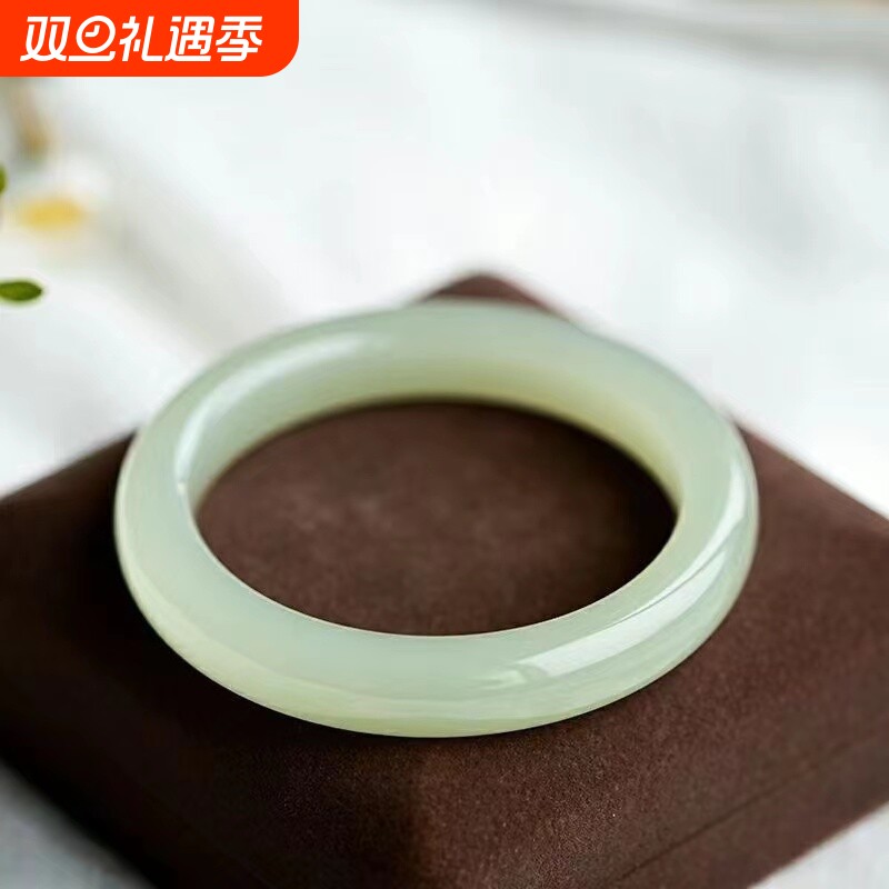 新疆和田玉手镯正品旺夫玉石镯子