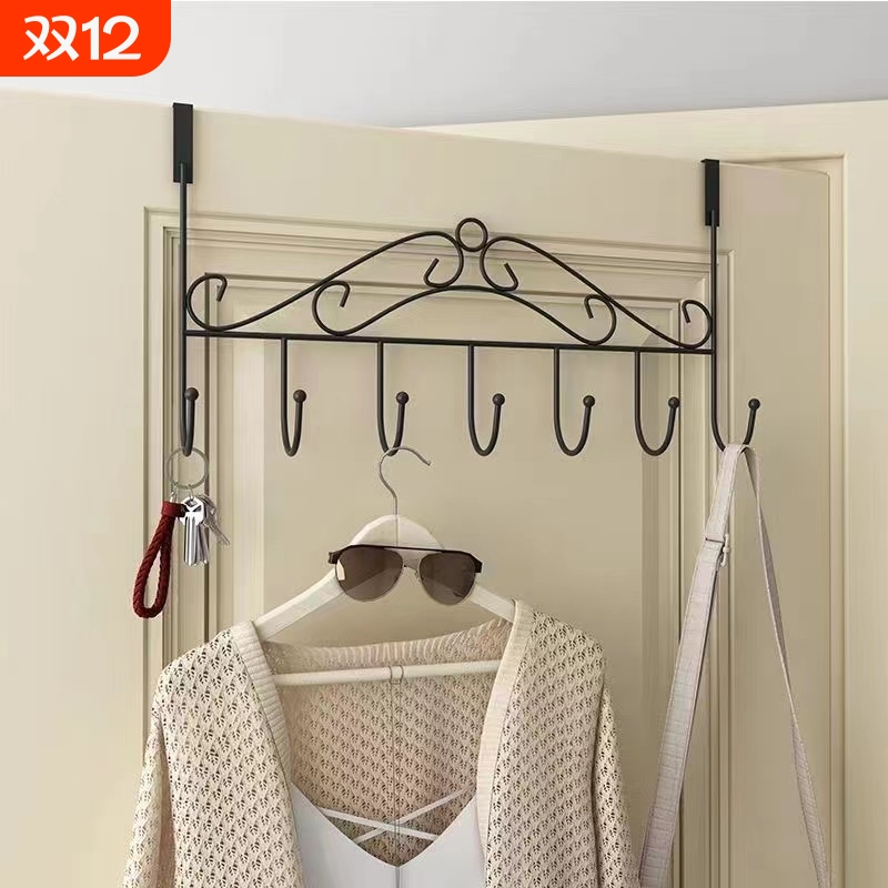 免打孔卧室门背后卫生间挂衣架