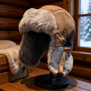 雷锋帽男女冬季加绒加厚保暖骑行护耳帽东北户外防风滑雪飞行员帽