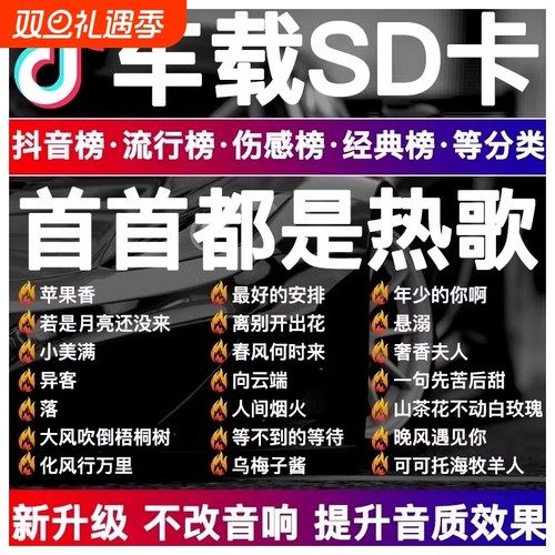 车载SD卡歌曲柏林音质2024新款音乐sd奥迪大众音响通用内存卡tf