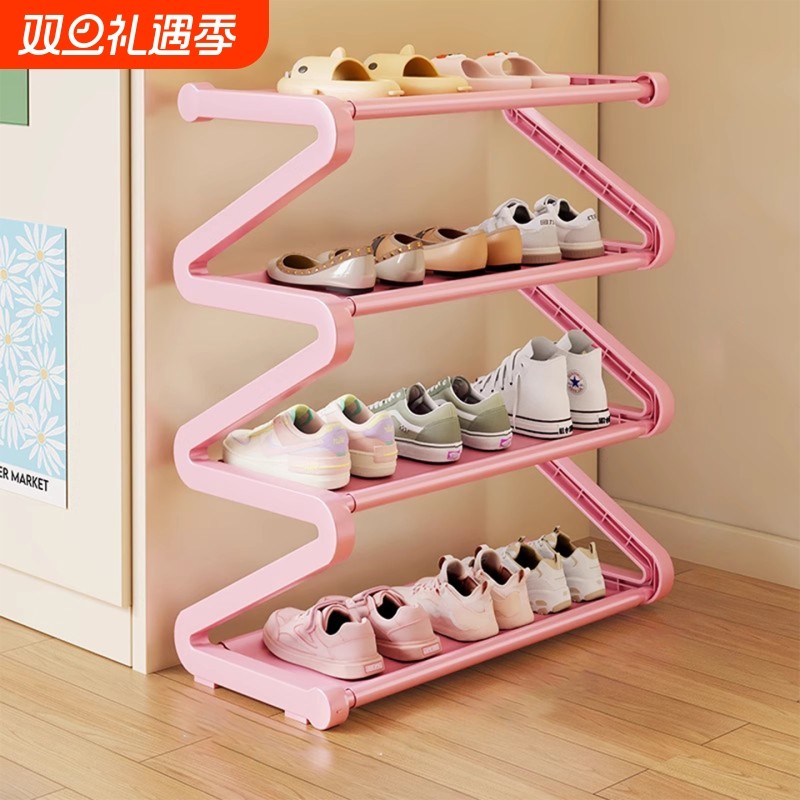 简约鞋架学生宿舍桌下小鞋柜出租屋鞋架子多层家用门口鞋子收纳架