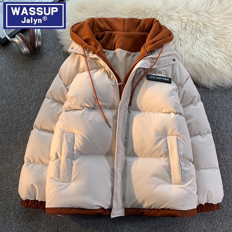 WASSUP JALYN加厚保暖棉服男女款冬季宽松面包服假两件青少年棉衣