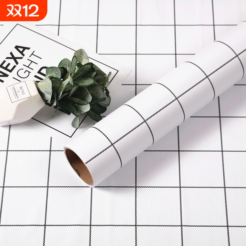 ins风格子墙纸防潮|超1000次加购