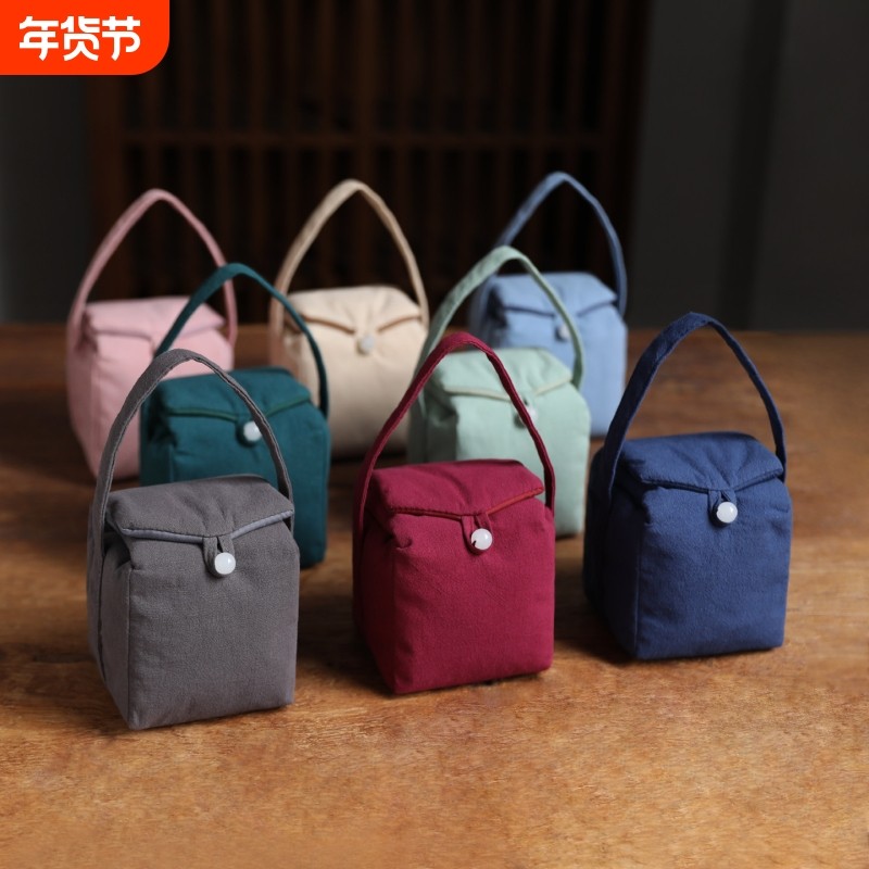 春泥素棉加厚茶壶茶具茶杯收纳包旅行包布袋提手棉布翻盖提手布包,餐饮具,茶道/零配,淘宝优惠券,粉丝福利购,淘宝优惠卷