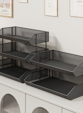 置物架桌面多层零食架台面杯子水杯架厨房餐桌上收纳神器调料双层