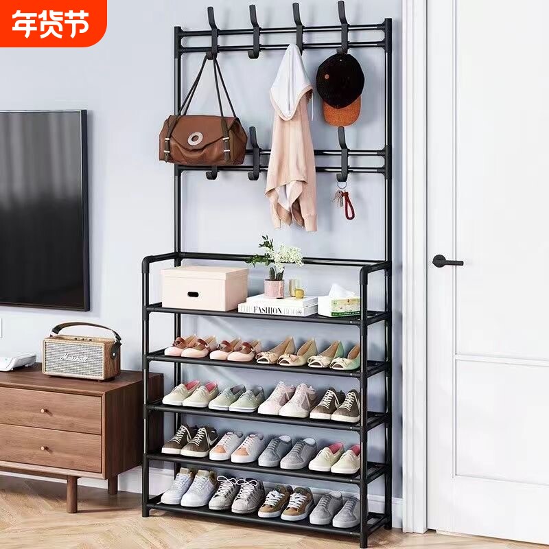 多层家用衣帽架门口鞋帽架出租屋鞋架子简易收纳箱学生宿舍置物架