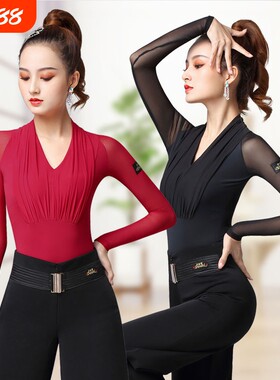 丹宝罗跳交谊舞练功服凸显身材