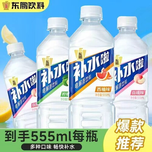 东鹏补水啦555ml*20瓶多口味混搭电解质水户外健身商超摆摊饮料