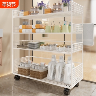 门口外卖置物架小型快递夹缝窄架家用书桌旁多层强力框架桌上移动