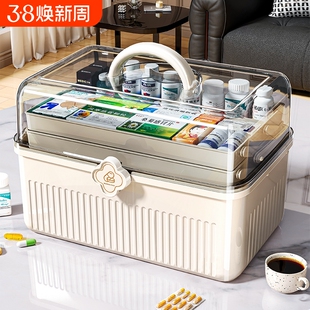 药箱家庭装医药箱家用大容量儿童药物多层医疗收纳盒急救箱小药盒