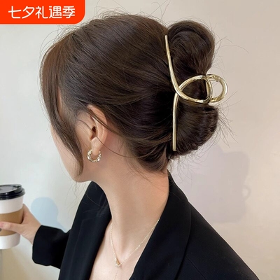 高级感鲨鱼夹金属超大号抓夹2026新款发量多头饰发夹女后脑勺9521