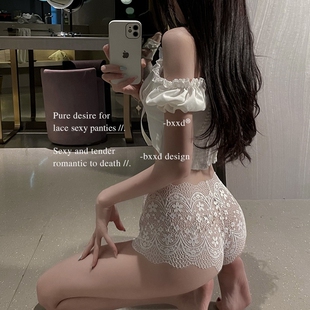 包臀火辣无痕三角裤 薄款 头 女士夏季 高颜值性感中腰纯欲蕾丝内裤