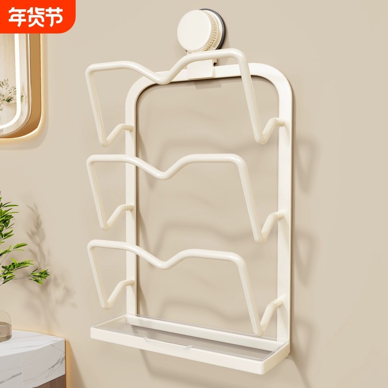 吸盘卷发棒收纳架卫生间洗漱台壁挂式免打孔直发梳电热夹板置物架