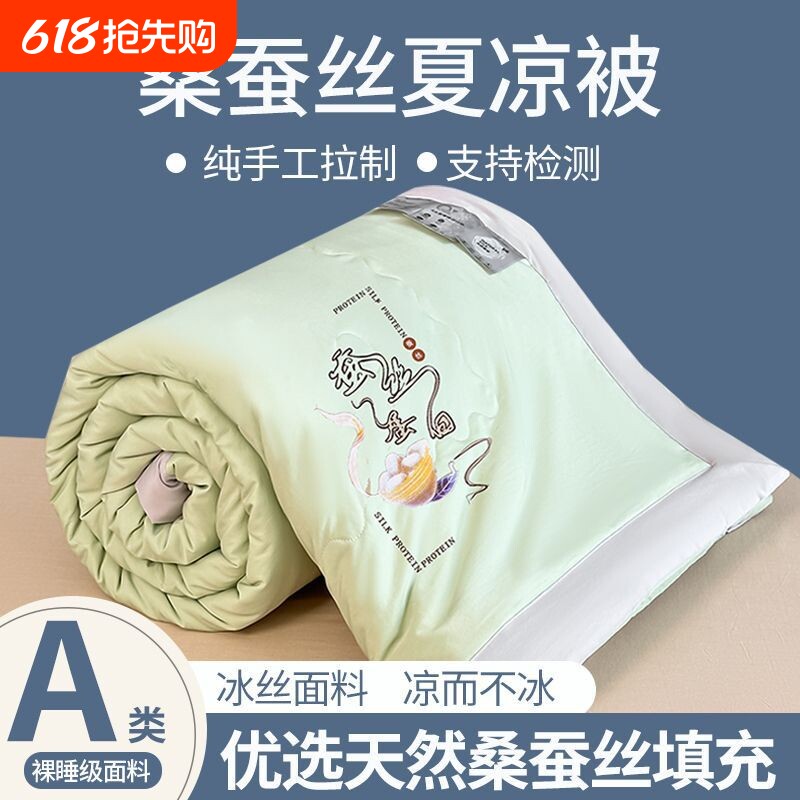 A类蚕丝被桑蚕丝夏凉被双人空调被单人夏季薄款被子夏被可机洗