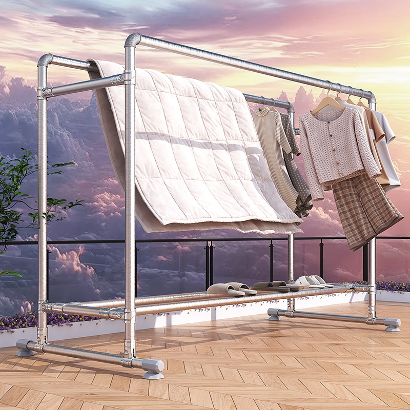 【晒被子神器】钢管晾衣架