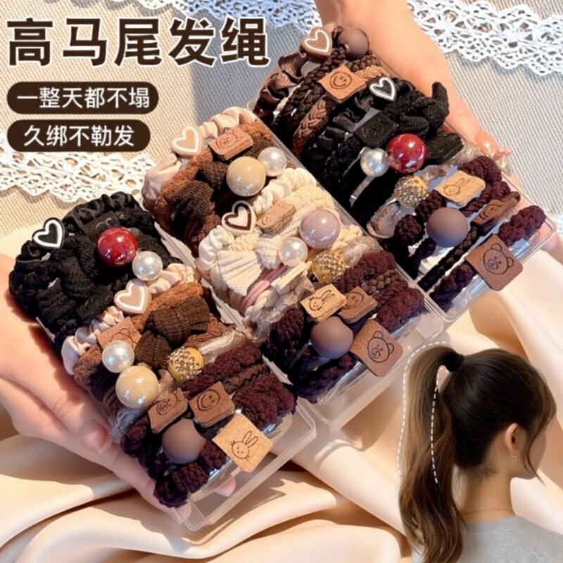 扎头发橡皮筋头圈发绳发圈头绳女高马尾2025新款高弹力耐用高级感