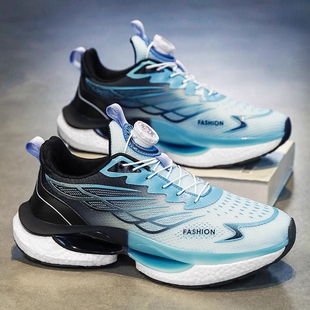 男鞋青少年初中学生大童男孩旋转纽扣超轻减震跑鞋休闲跑步运动鞋