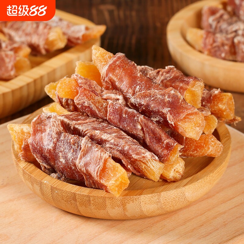 狗狗零食鸭肉干绕甘薯宠物泰迪比熊小型幼犬磨牙耐咬鸡肉干薯条