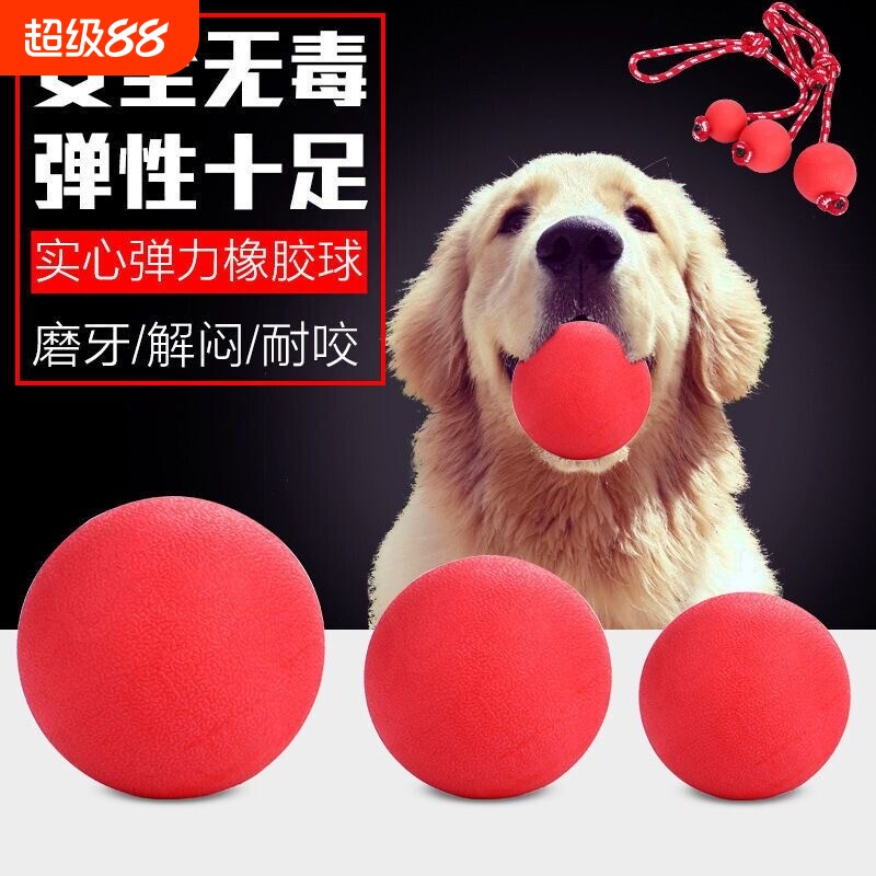 狗狗玩具弹力球耐咬tpr橡胶实心狗狗用品宠物球球大中小型犬解闷