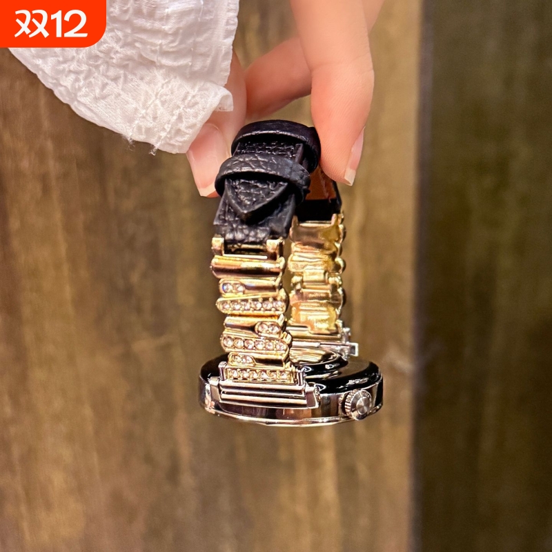 适用华为gt6表带gt5pro不规则镶钻金属拼皮小众watch5针扣调节4智能gt3运动2创意智能运动配件huawei硅胶